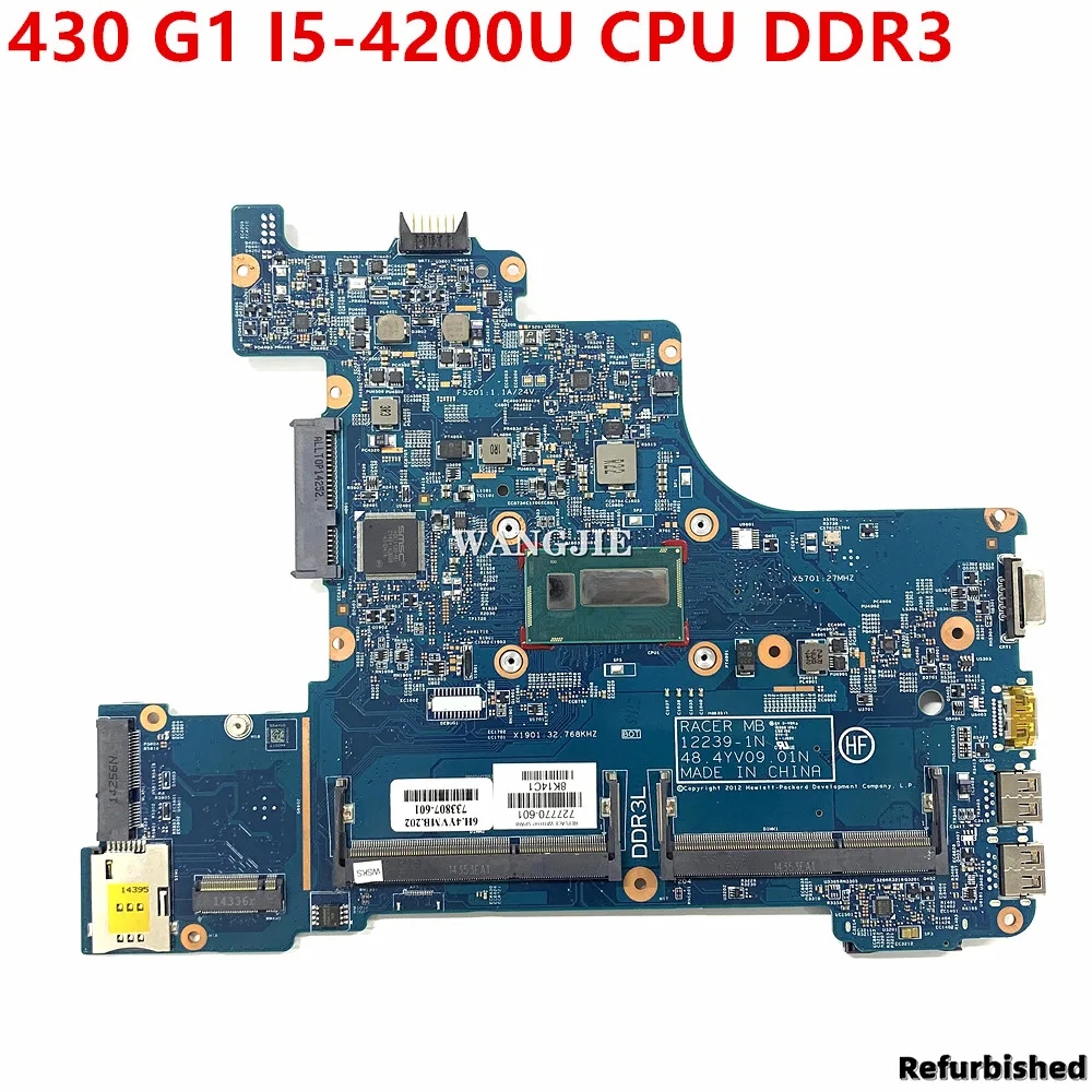 Reconditionado 727770 -601 para la placa base del ordenador portátil HP ProBook 430 G1 12239-1N 48.4YV09.01 12239-1N 727770 -001 727770 -501 W I5-4200U