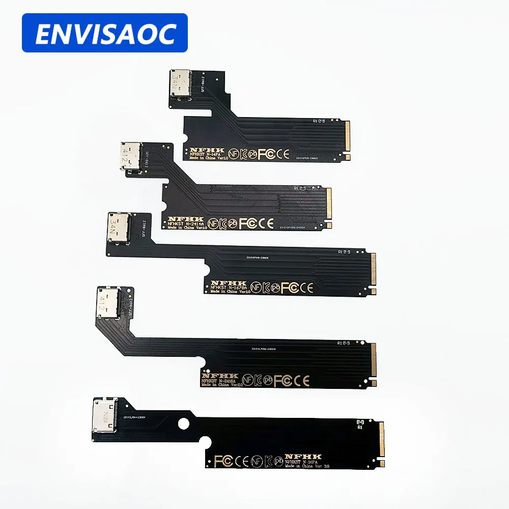 PCI-E 3,0 M.2 m-key a Oculink SFF-8612 SFF-8611 placa adaptadora de tarjeta gráfica para ThinkBook 14+ 16+ tarjeta gráfica externa y SSD