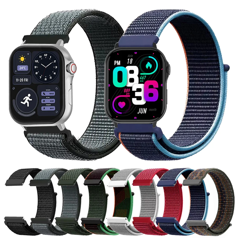 Correa deportiva de nailon para COLMI I28 Ultra/P73 P71 P68/M42/I31 pulsera para COLMI V76 V73 V68/C81/P28 Plus accesorios banda de 20mm 22mm - imagen 2