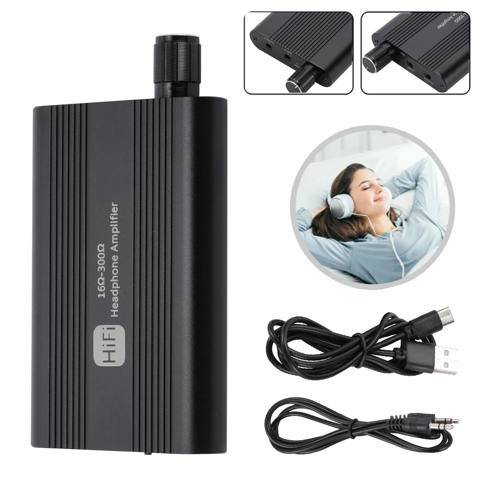 Amplificador de auriculares de 3,5mm, amplificador de Audio HiFi Clase A, amplificador de auriculares de 160-300 Ohm, amplificador de Audio para altavoz, reproductor MP3, ordenador y teléfono - imagen 2