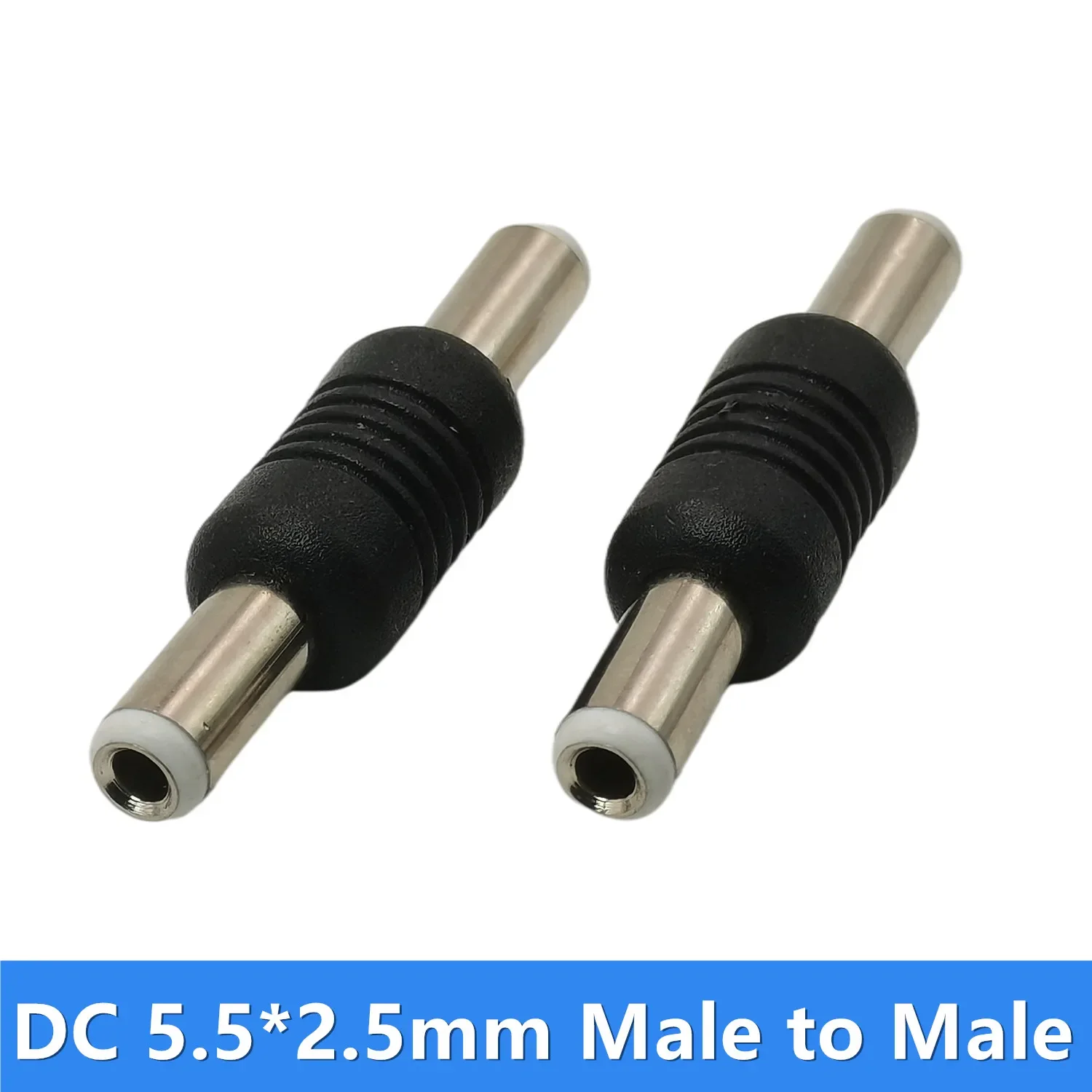 Adaptador macho a macho DC 5,5*2,1mm, conector M/M de 5,5mm x 2,5mm, 5,5x2,1mm, 5,5*2,5mm, paquete de 2 - imagen 2