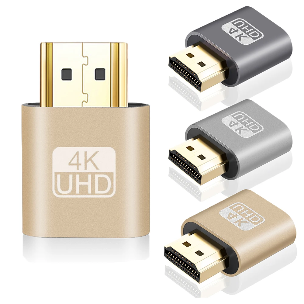 Adaptador de pantalla Virtual compatible con HDMI, enchufe de pantalla simulada 4K sin cabeza, emulador EDID para minería de vídeo Bitcoin DP - imagen 2