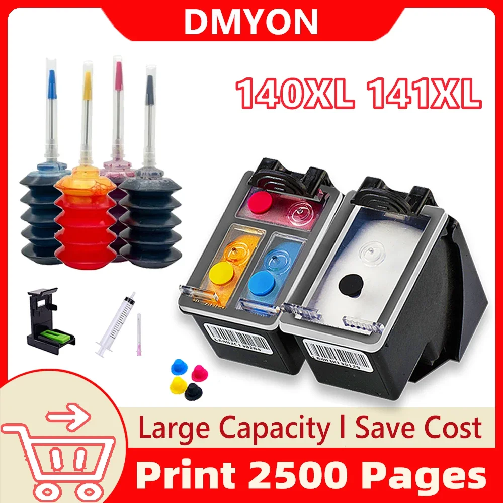 DMYON 140XL 141XL cartucho de tinta Compatible con impresora HP 140 141 DeskJet C4583 C4283 C4483 C5283 D5363 D4263 D4363 C4453 C4480 - imagen 2