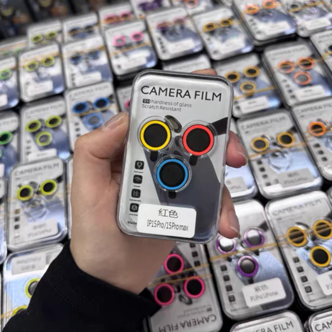 Película protectora luminosa para lente de cámara, 2-3 Uds., para IPhone 17 16 15 Pro Max 15 Plus 13 12 Mini anillo de lente, tapa brillante de vidrio templado - imagen 2