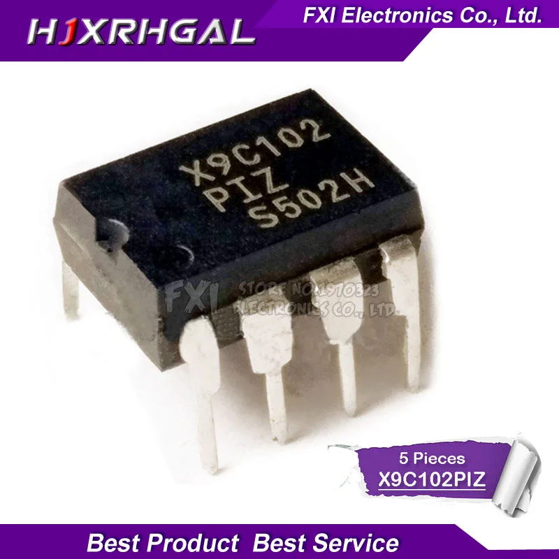 5 piezas X9C104P DIP8 X9C104 DIP-8 9C104P DIP X9C104PIZ X9C103PIZ X9C103P X9C103 X9C102PIZ X9C102P X9C102