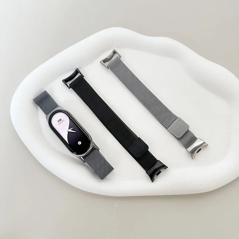 Bucle milanés oficial para Xiaomi smart Band 8-9-10-NFC Correa reloj inteligente pulsera de repuesto Correa Mi band 8 9 10 Accesorios - imagen 3