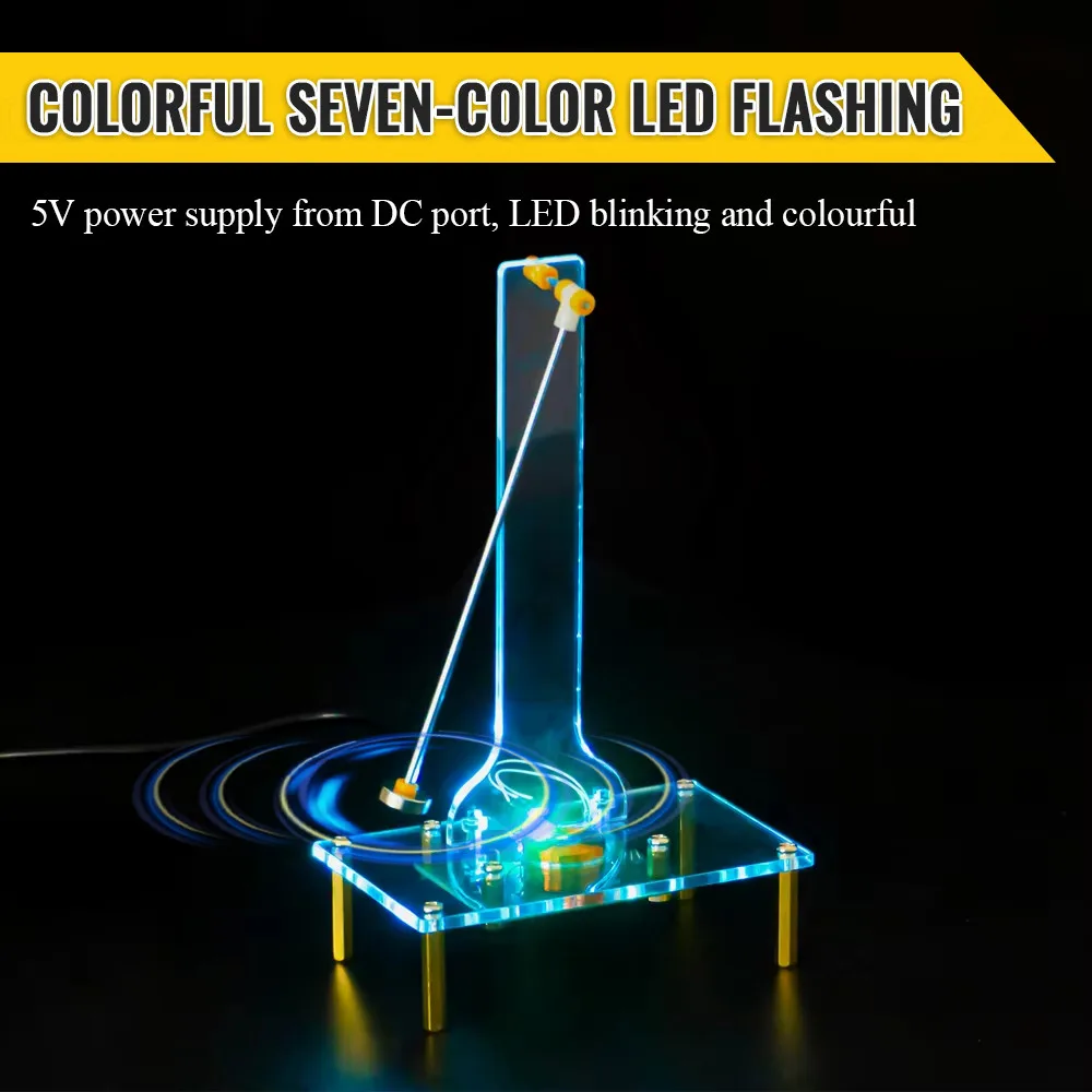 Kit electrónico Experimental oscilante electromagnético DIY, suministro con detección LED intermitente, Kit electrónico DIY, práctica de soldadura 5V - imagen 5