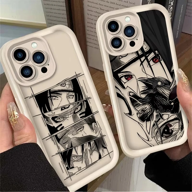 Funda de teléfono genial de Anime N-NARUTOS i-tachi para iPhone 17 Air 16e 16 Pro Max 15 14 Plus 13 12 11 Pro, funda trasera de silicona a prueba de golpes