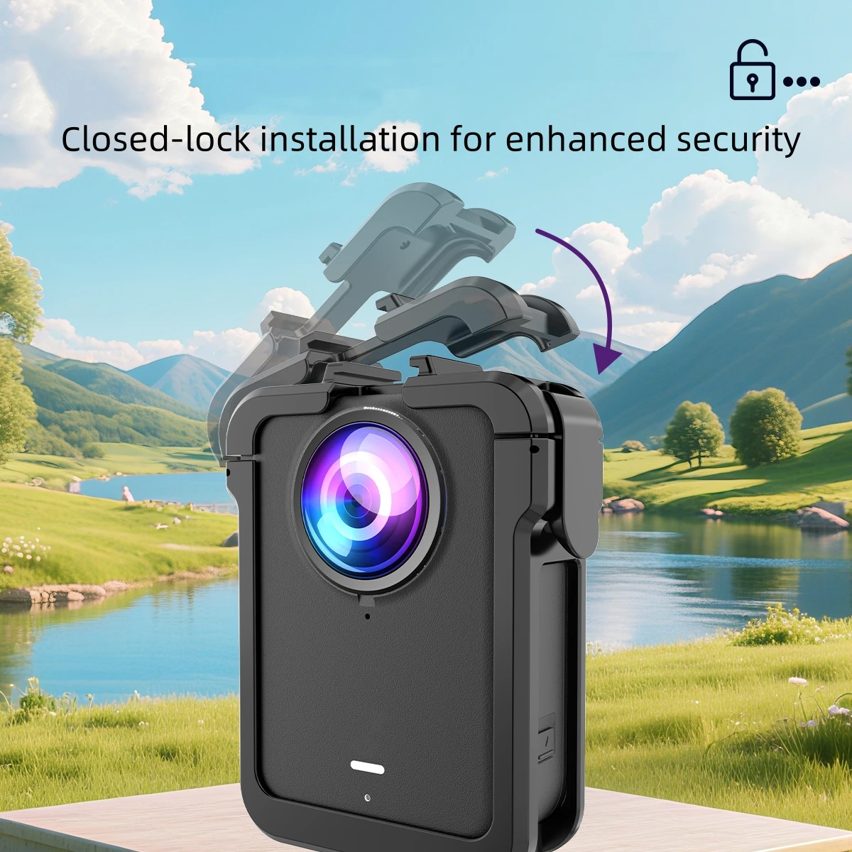 Funda protectora magnética con marco de plástico de liberación rápida para accesorios de cámara DJI OMSO 360