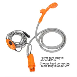Ducha Portátil para Coche 12 V – Bomba de Lavado