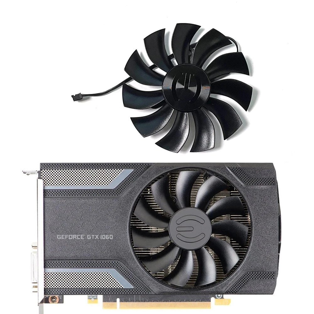 Ventilador de refrigeración Original para tarjetas gráficas de juegos EVGA Geforce GTX 1060 960 950 SC, 85mm, PLA09215B12H, 4 pines, P106-100, GTX1060, ITX