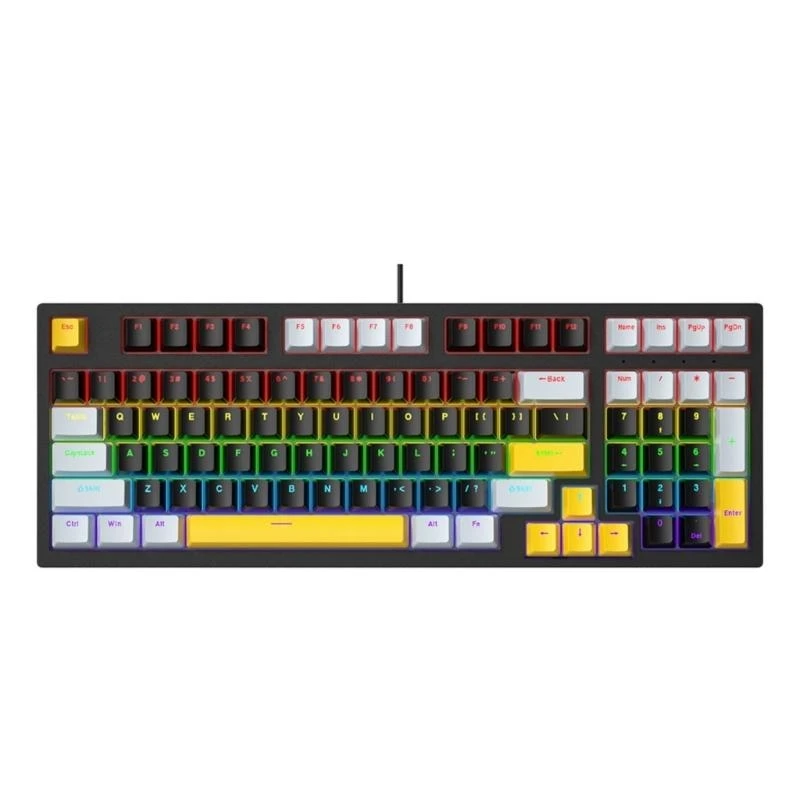 Teclado juegos mecánicos 96 teclas LED TELAGA GAMING JAMINOS DEL LED ERGONONONOMIC