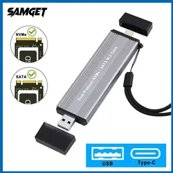 SAMGET Carcasa SSD M.2 NVMe USB-C 10 Gbps de Aluminio