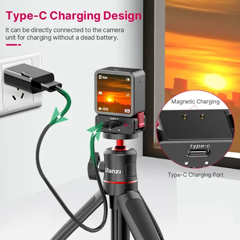 Ulanzi-Base de fuente de alimentación magnética OA-11/OA-12/OA-13 para DJI Action 5, 4, 3, 2, montaje plegable - imagen 4