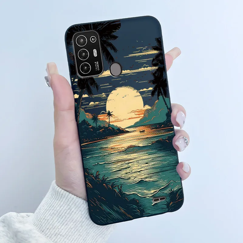 Funda para ZTE BladeA52 Blade A52 Lite, funda negra de TPU de silicona suave, funda de lujo con diseño de conejo de dibujos animados, divertida y bonita - imagen 2