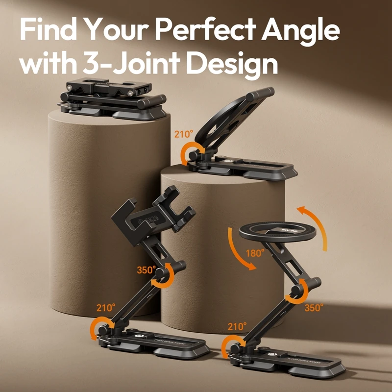 Ulanzi SK29 Soporte plegable para teléfono magnético/abrazadera para teléfono palo de Selfie soporte de escritorio trípode 360 °   Rotación para Vlog Livestreaming - imagen 4