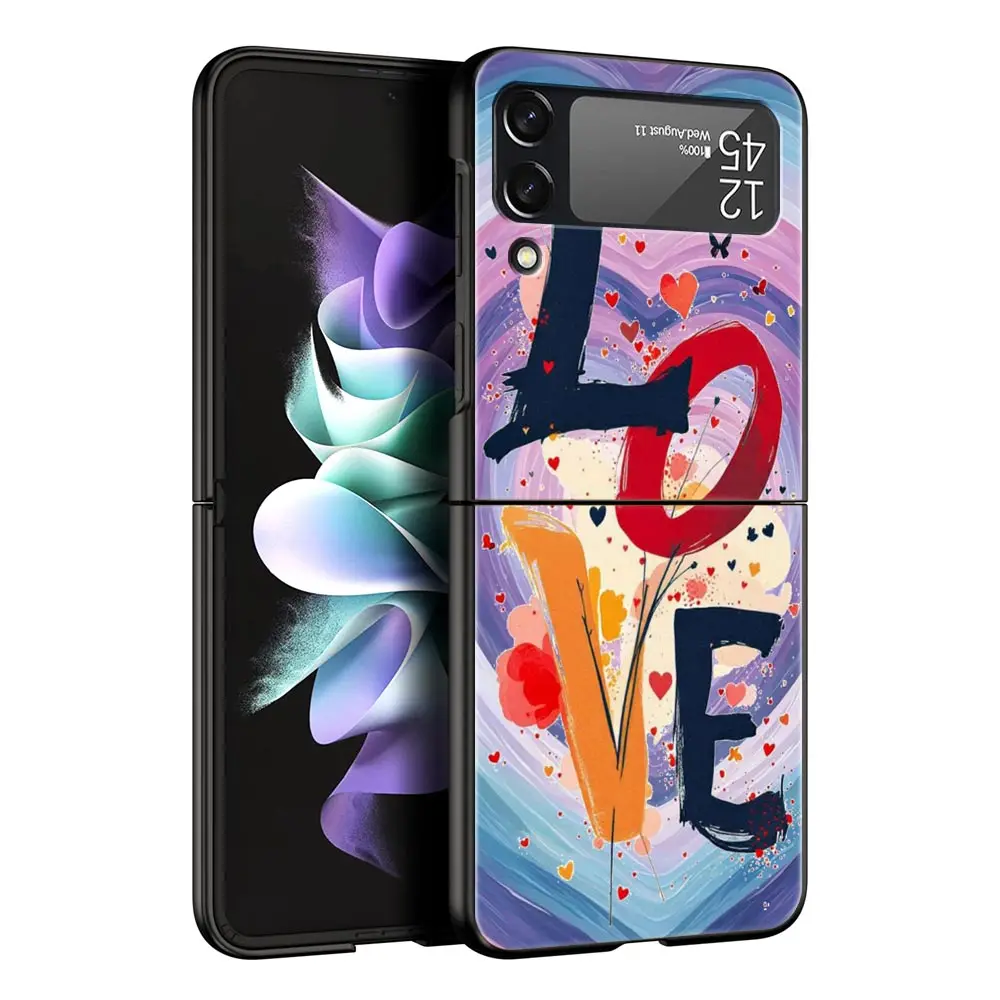 Una funda de teléfono Loving Printout para Samsung Galaxy Z Flip3 Flip4 Flip5, carcasa para Z Flip 3 4 5 6 7, funda trasera plegable dura - imagen 2