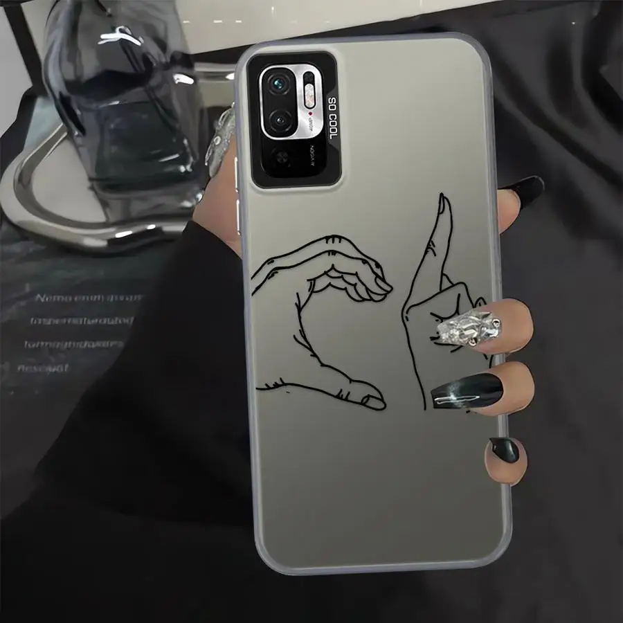 Funda trasera de teléfono para Xiaomi Mi 11 Lite 13T 12T Pro gesto de dibujos animados - imagen 5