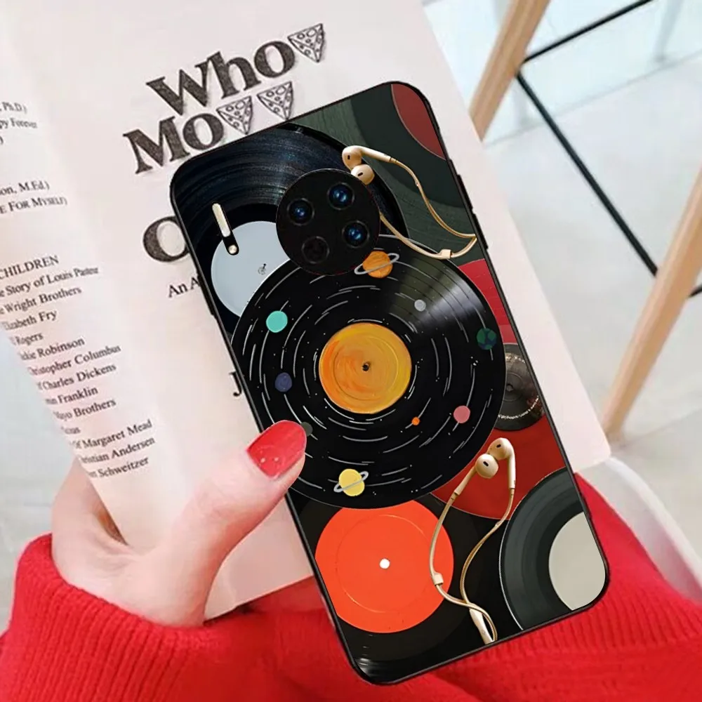 Funda de teléfono con disco musical Vintage a la moda para Huawei Mate 10 20 30 40 50 Lite Pro Nova 3 3i 5 6 SE 7 Pro 7SE - imagen 3