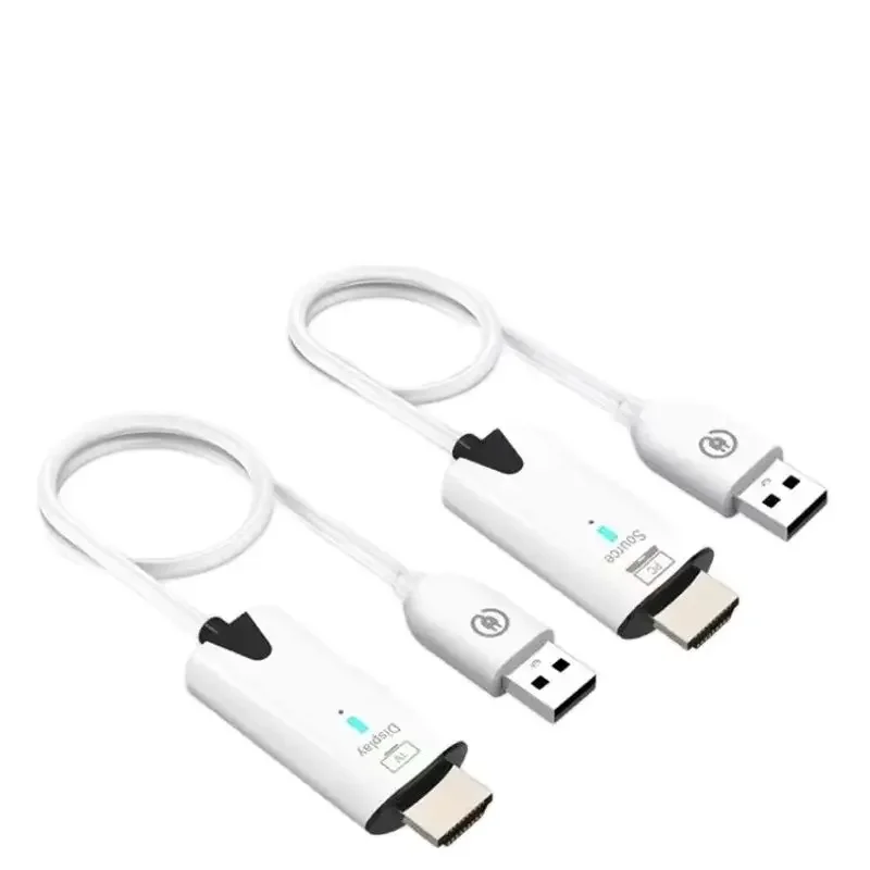 Transmisor y receptor de vídeo de transmisión inalámbrica, extensor de HD-MI, adaptador de pantalla, Cable de espejo de pantalla para cámara, PC a TV, 30m