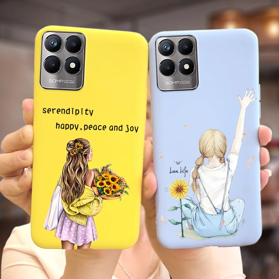 Para Realme 8 8i funda bonita cubierta pintada de caramelo Fundas de silicona suave funda de teléfono para Oppo Realme 8 Pro 8i Realme8 contraportada parachoques - imagen 3