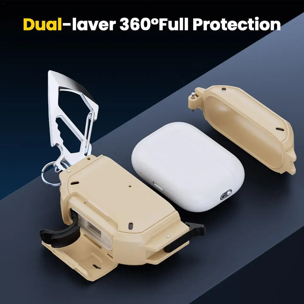 Funda de silicona para auriculares Bluetooth para Apple Airpods Pro 3, carcasa dura resistente al agua y antiarañazos con soporte y bolígrafo de limpieza