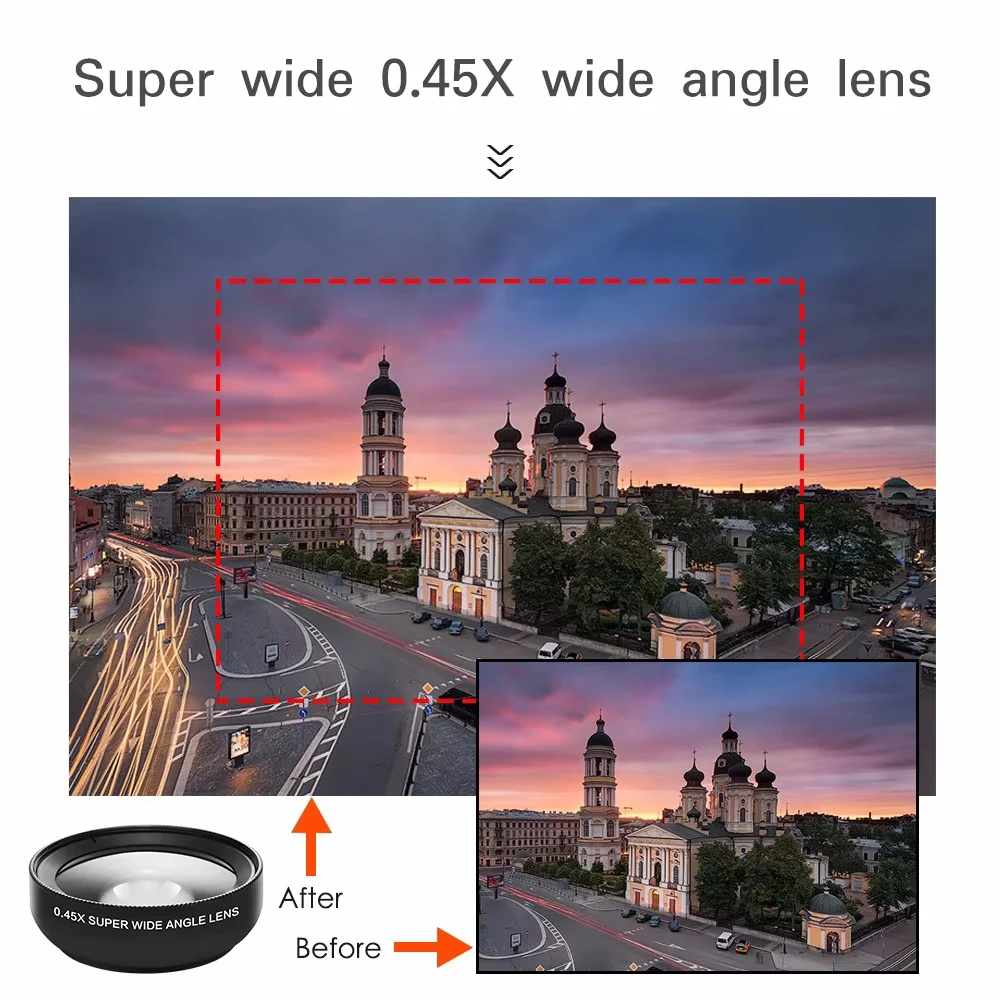 Universal 2 IN 1 Lens Clip 37mm Mobile Phone Lens Professional 0.45x 49uv Super Wide-Angle + Macro HD Lens for All Smartphones - imagen 5