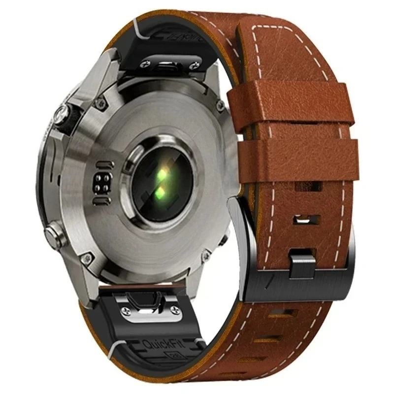 QuickFit 26 22mm correa de reloj inteligente de silicona de cuero para Epix Gen 2 correa de reloj para pulseras Garmin Fenix 6X 6 7X 7 Pro 5X/ 8 51MM - imagen 4