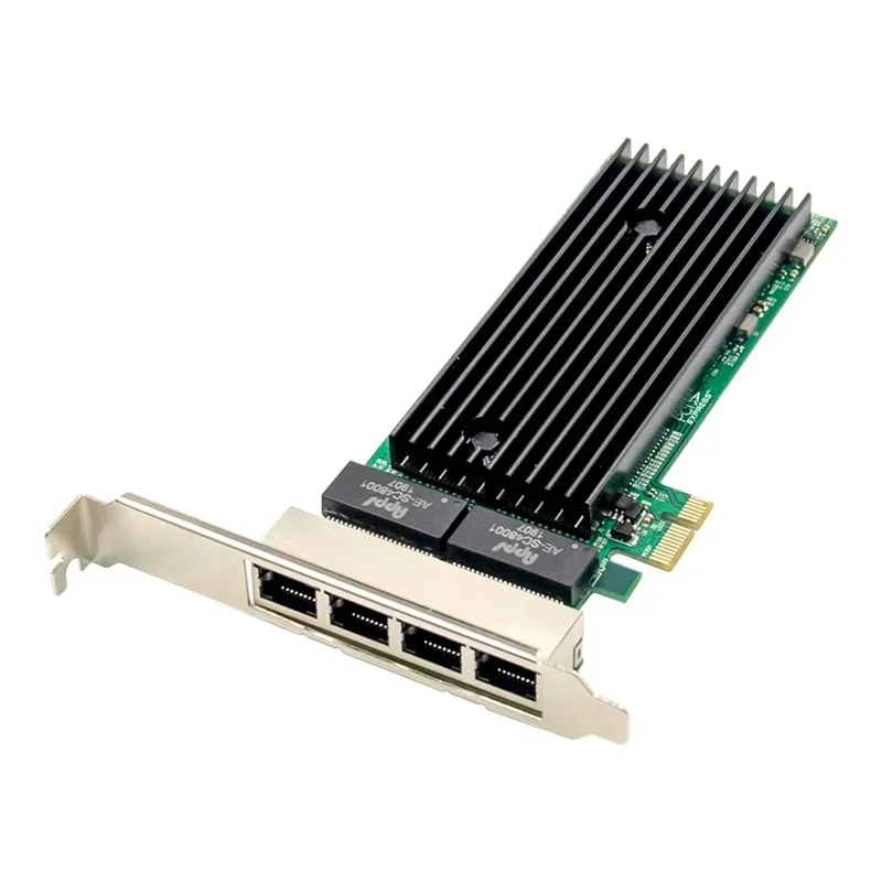 4 puertos 1X PCIe x1 chip Intel 82576 10/100/1000Mbps tarjeta lan servidor de cuatro puertos tarjeta de red Gigabit 1000M Ethernet