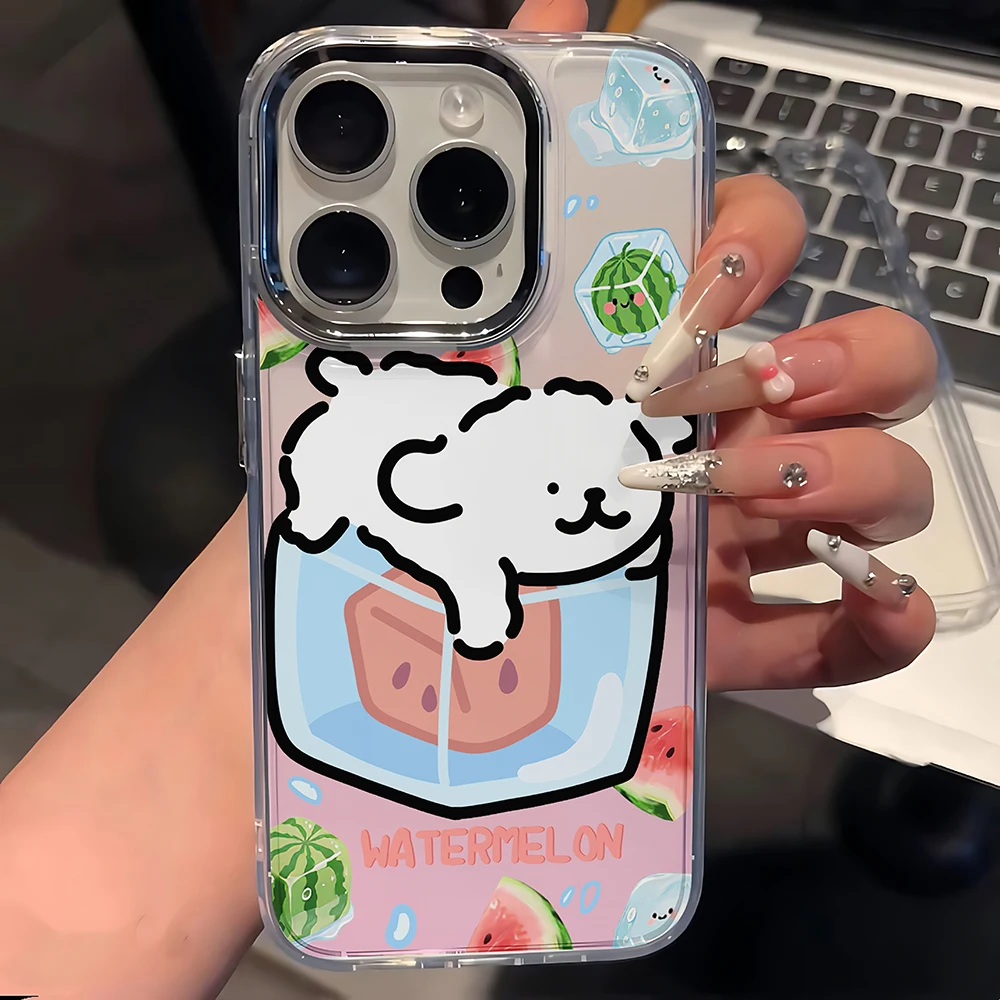 Línea cachorro maltés verano funda de teléfono para Google Pixel 10 9 8 7 8A 9A XL Pro 4G 5G transparente suave silicona TPU contraportada - imagen 5