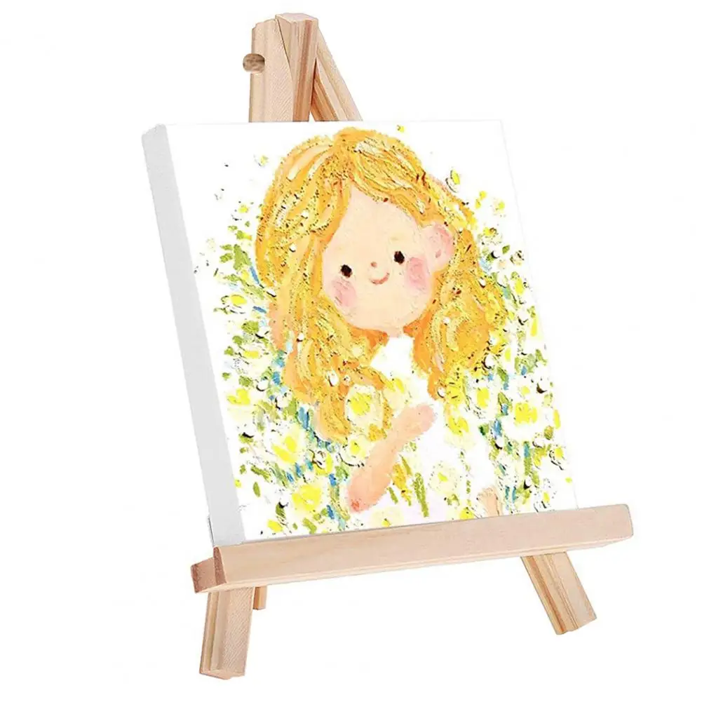 Panel de lienzo ligero para pintura al aire libre, Kit de manualidades Diy, Mini tablero de lienzo con juego de caballete para fiesta de cumpleaños de arte ligero