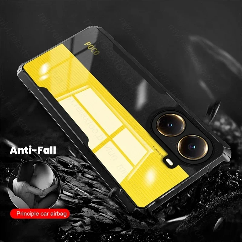 Funda PocoX7Pro con anillo magnético acrílico transparente, funda a prueba de golpes para Xiaomi Poco X7 Pro 5G, funda protectora para armadura Poko Little X7Pro X 7 Pro - imagen 4