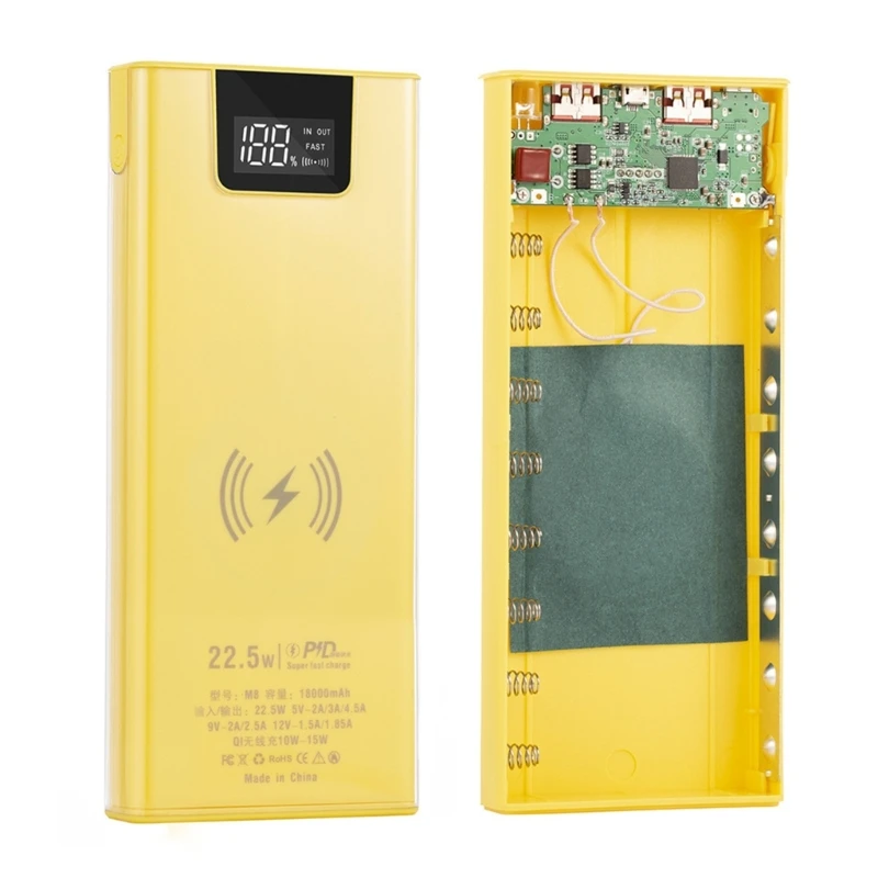 Carcasa exterior de Metal resistente, cargador de 8x18650, sin baterías, envío directo - imagen 3