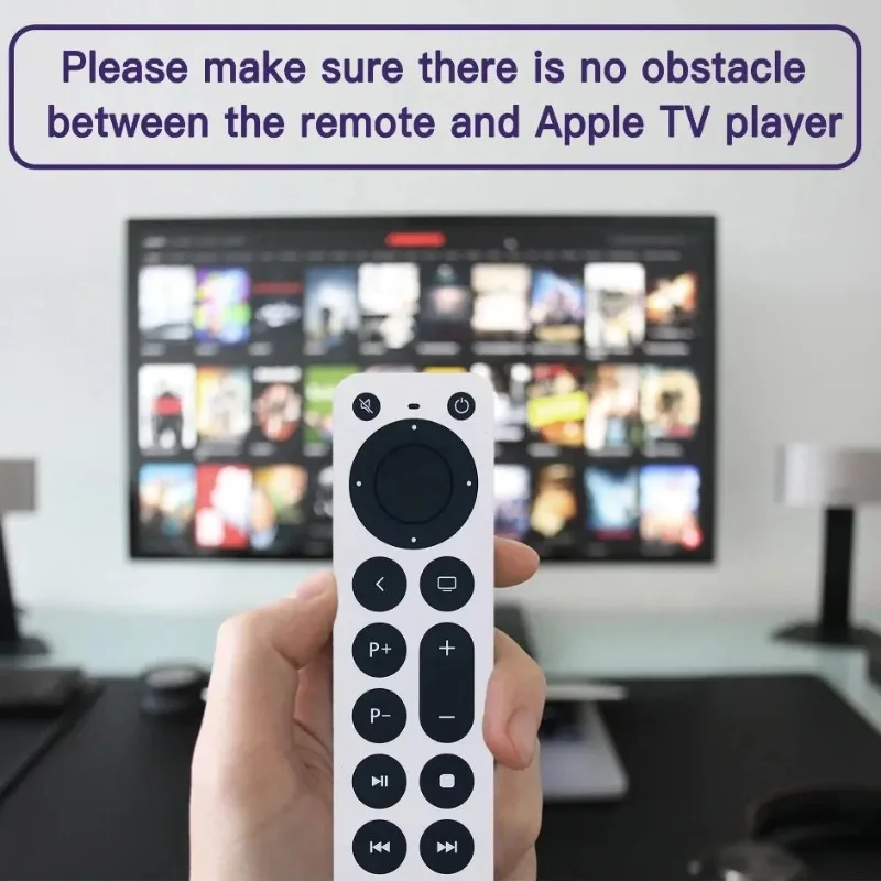 Mando a distancia de TV de repuesto para Apple TV 4K/Gen 1 2 3 4/HD A2843 A2737 A2169 A1842 A1625 A1427 A1469 A1378 A1218 (sin voz) - imagen 2