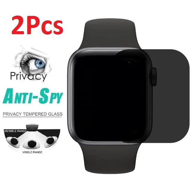 Película de hidrogel de privacidad, 2 uds., para Apple Watch Ultra 9 8 7 6 SE 5 iWatch Serie 45MM 41MM 40MM 38MM 42MM 44MM 49MM