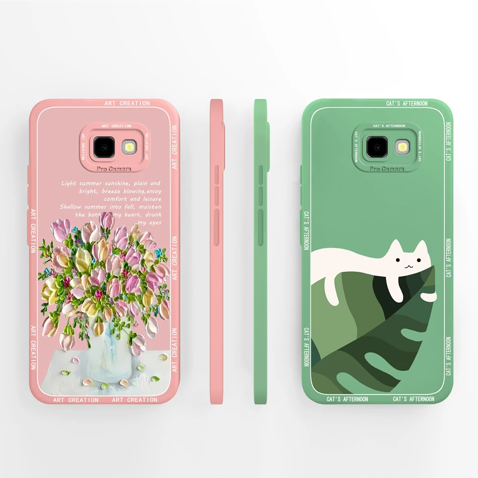 Para Samsung Galaxy J4 Plus/J4 Prime 2018 Funda Simple Premium de silicona líquida carcasa de teléfono protección de cámara Funda trasera suave - imagen 4