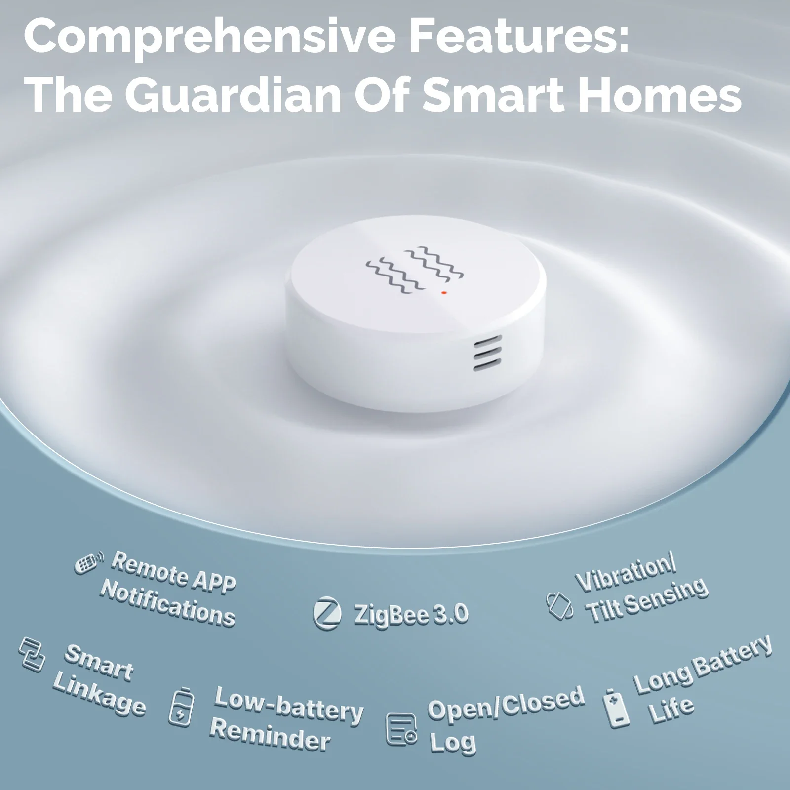 Sensor de vibración inteligente Tuya ZigBee, Detector de inclinación y choque MOES para seguridad de puertas y ventanas, monitoreo XYZ en tiempo Real - imagen 2