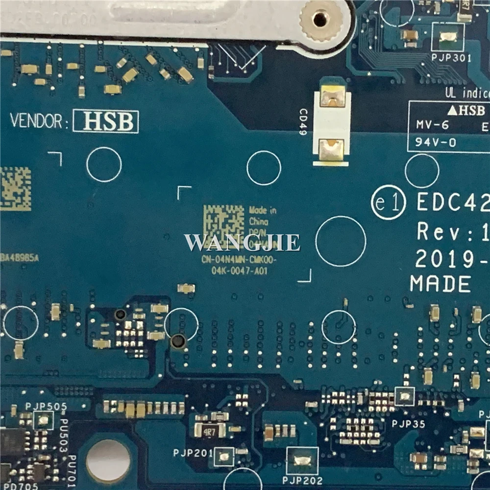 Para Dell Latitude 5401 placa base para ordenador portátil EDC42 LA-H171P CN-04N4MH 04N4MH placa base para portátil SRFCN i7-9850H 100% en funcionamiento - imagen 5