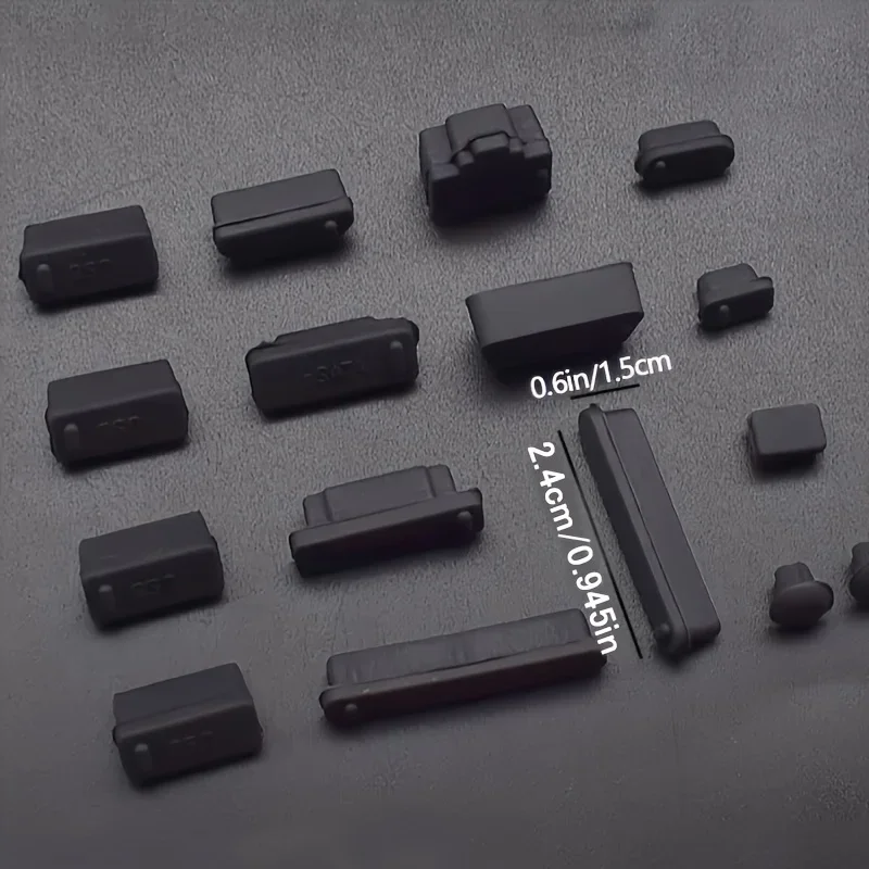 Tapón antipolvo Universal para portátil, 16 Uds., adecuado para Xiaomi, tapón antipolvo para portátil, tapa protectora de enchufe USB HDTV DP diseñada para ordenador portátil - imagen 2