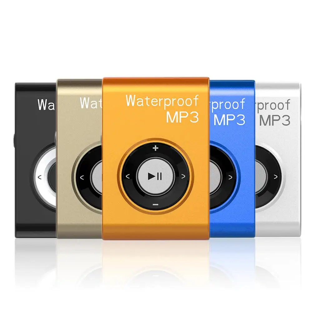 Mini reproductor de MP3 para natación, resistente al agua IPX8, música estéreo, Walkman MP3, Radio FM, deportes, correr, auriculares de música estéreo HiFi - imagen 2