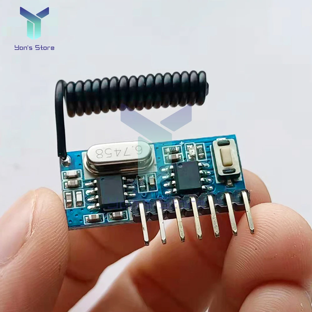 1-5 uds 315/433 Mhz transmisor y receptor RF módulo de interruptor de Control remoto DC3.3V-5V Jog controlador de enclavamiento autoblocante - imagen 4