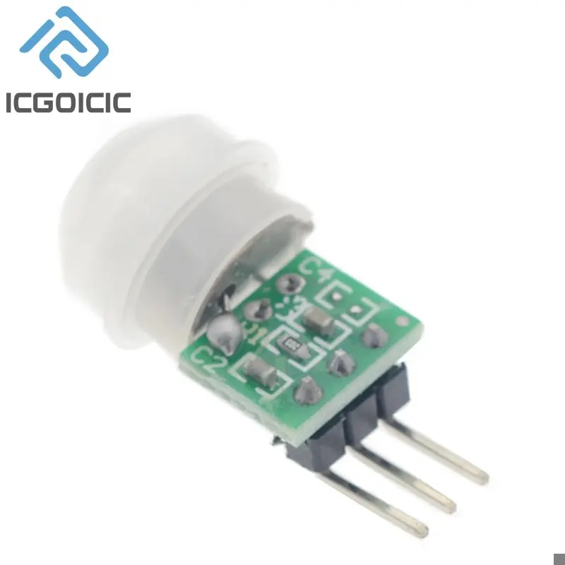 Sensor piroeléctrico infrarrojo Mini IR, Sensor de movimiento humano PIR, módulo Detector automático AM312, CC 2,7 a 12V - imagen 2