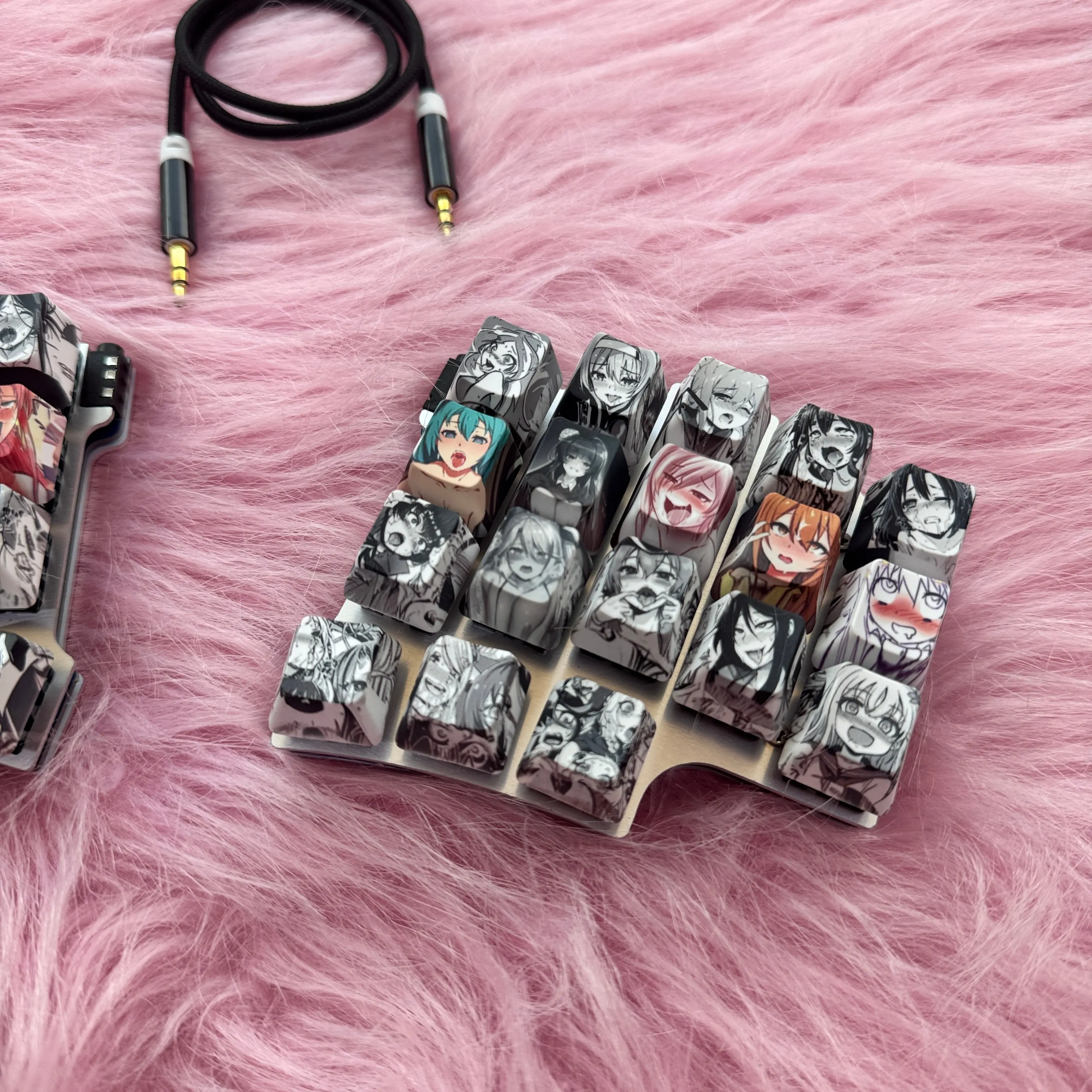 Teclado dividido X7, 36 teclas, con cable, modo único, intercambio en caliente, QMK/VIA, cambio de tecla, teclado mecánico dividido ergonómico personalizado de 9 capas - imagen 4