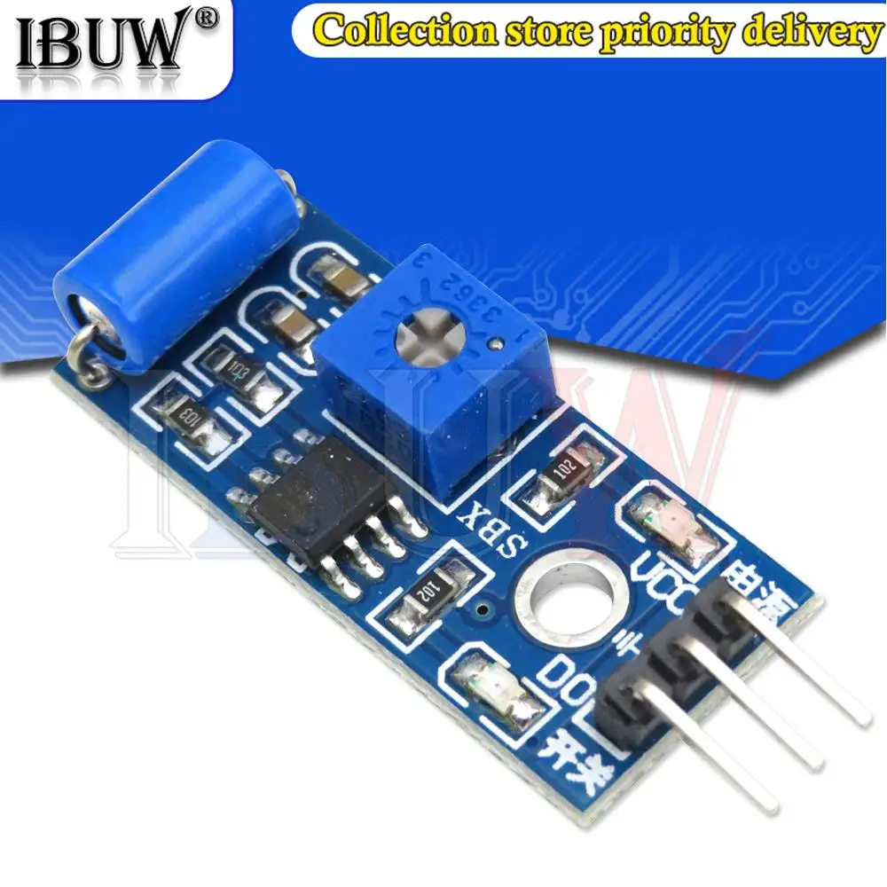 Módulo de Sensor de vibración normalmente cerrado para sistema de alarma, 5 piezas, SW-420, vehículo inteligente, Robot, helicóptero, avión, avión, Boart, Coche - imagen 2