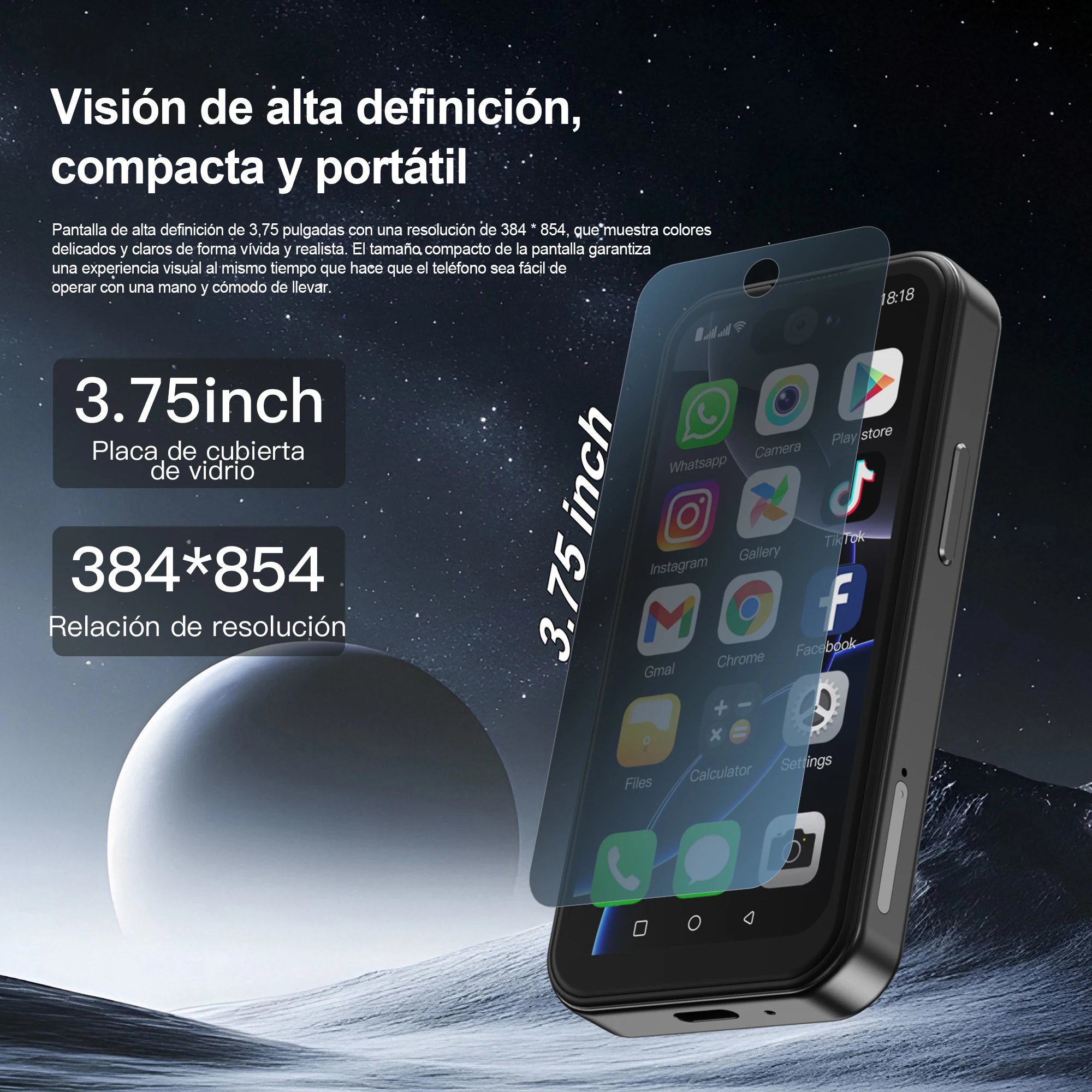 SERVO 17PRO MAX Android Mini Smartphone 3G WCDMA Dual SIM en espera 16GB ROM Play Store WiFi pantalla de 3,75 "lindos teléfonos móviles pequeños - imagen 5