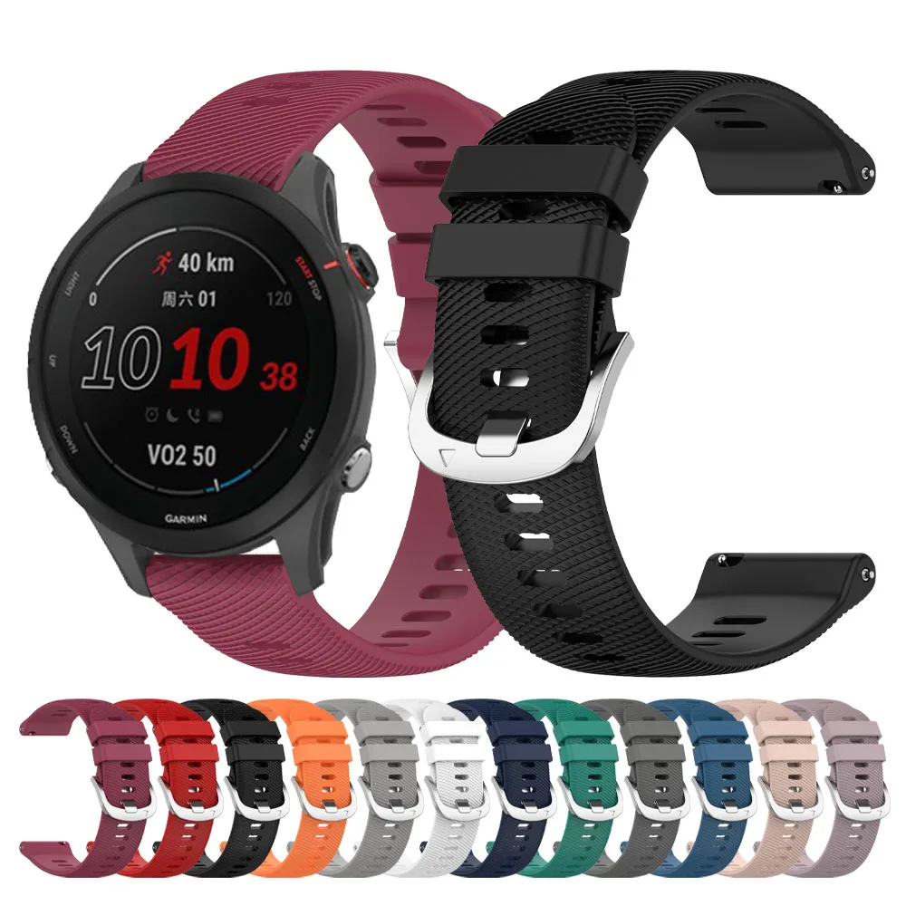 Correa de silicona para Garmin Vivoactive 5 4 Band Forerunner 165 265 255 245 645/Venus 3 Correa de reloj 20mm 22mm pulsera deportiva Correa