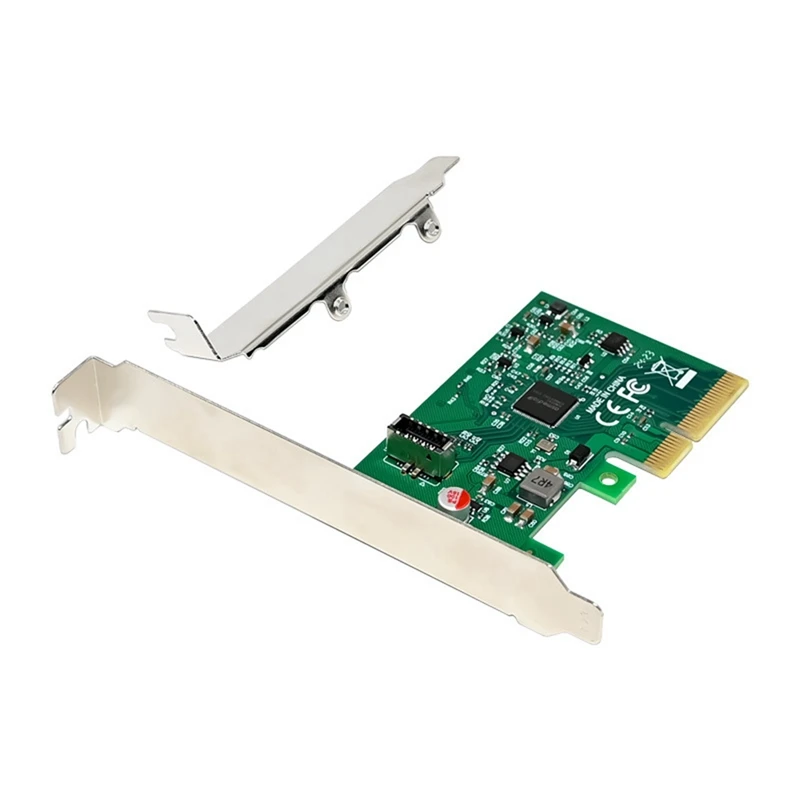 Tarjeta de expansión Top-PCI-E X4 a USB 3,2, 20Gbps tipo E, tarjeta adaptadora de red, Chip ASM3242 para Win 7/Win 8/Win 10/Linux