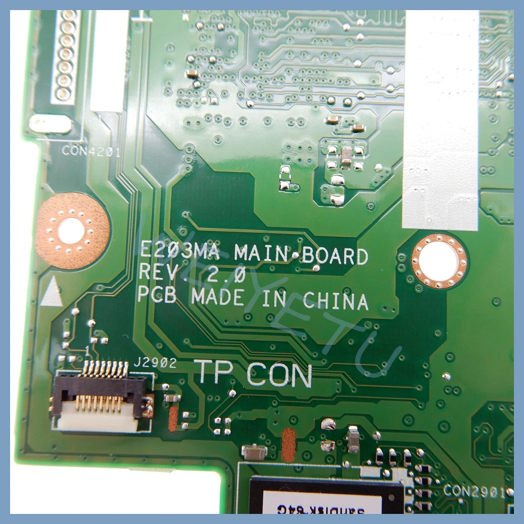 Placa base E203MA para ASUS E203M E203MAR E203MAS L203MA W203MA R203M E203NA placa base N4000 N5000 CPU 2GB/4GB-RAM 64G/128G-SSD - imagen 3