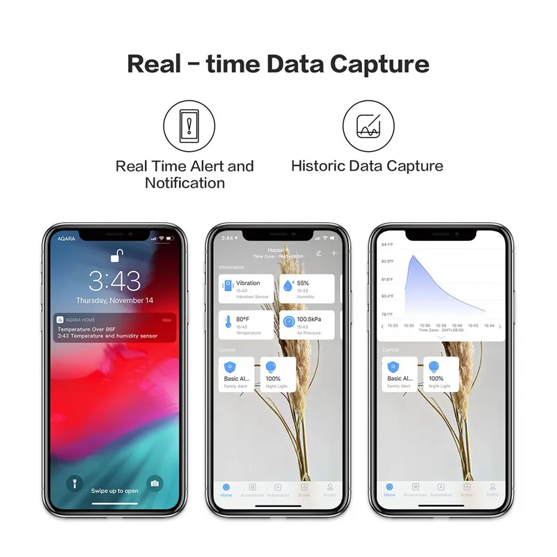Aqara-Sensor inteligente de temperatura y humedad, Control de entrada Compatible con Xiaomi Mi Home HomeKit App, ZigBee - imagen 5