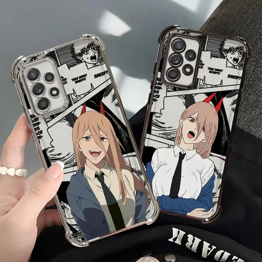 Funda transparente de anime de dibujos animados bonitos de cómic para Samsung Galaxy A33 A25 A16 A15 A21s A52 A17 A24 A35 A36 A26 A13